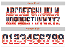 Load image into Gallery viewer, Custom Lights Out Black Orange-Navy USA Flag Fashion Football Jersey