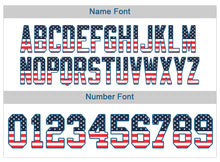 Load image into Gallery viewer, Custom Lights Out Black Powder Blue-Red USA Flag Fashion Football Jersey