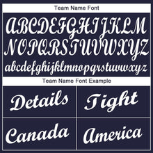 Load image into Gallery viewer, Custom Navy White Baseball Jersey