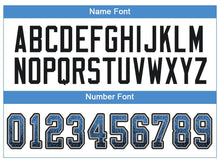 Load image into Gallery viewer, Custom Powder Blue Black-Gray Mesh Drift Fashion Football Jersey