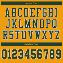 Load image into Gallery viewer, Custom Gold Green-White Mesh Authentic Football Jersey