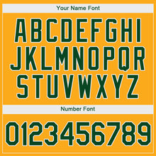 Load image into Gallery viewer, Custom Gold Green-White Authentic Baseball Jersey