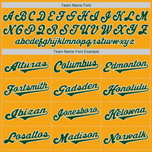 Load image into Gallery viewer, Custom Gold Green-White Authentic Baseball Jersey