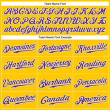 Load image into Gallery viewer, Custom Gold Purple-White Authentic Baseball Jersey