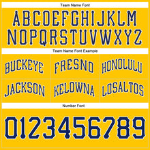 Load image into Gallery viewer, Custom Gold Navy-White Authentic Throwback Basketball Shorts