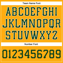 Load image into Gallery viewer, Custom Gold Green-White Stitched Adjustable Snapback Hat