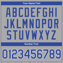 Load image into Gallery viewer, Custom Gray Royal-White Authentic Baseball Jersey