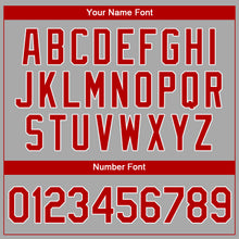 Load image into Gallery viewer, Custom Gray Red-White Authentic Baseball Jersey