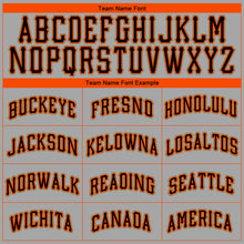 Load image into Gallery viewer, Custom Gray Black-Orange Authentic Baseball Jersey