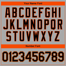 Load image into Gallery viewer, Custom Gray Black-Orange Authentic Baseball Jersey