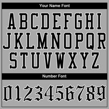 Load image into Gallery viewer, Custom Gray Black-White Authentic Baseball Jersey