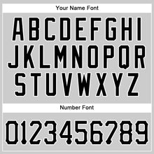 Load image into Gallery viewer, Custom Gray Black-White Authentic Baseball Jersey
