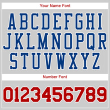 Load image into Gallery viewer, Custom Gray Red-Royal Authentic Baseball Jersey