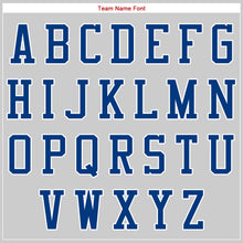 Load image into Gallery viewer, Custom Gray Red-Royal Authentic Baseball Jersey