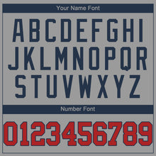 Load image into Gallery viewer, Custom Gray Red-Navy Performance T-Shirt