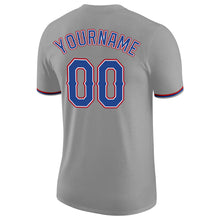 Load image into Gallery viewer, Custom Gray Royal-Red Performance T-Shirt