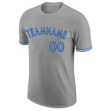 Load image into Gallery viewer, Custom Gray White-Royal Performance T-Shirt