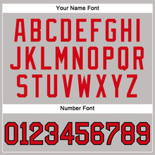 Load image into Gallery viewer, Custom Gray Red-Black Authentic Throwback Rib-Knit Baseball Jersey Shirt