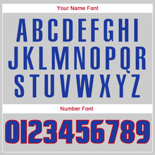 Load image into Gallery viewer, Custom Gray Royal-Red Authentic Throwback Rib-Knit Baseball Jersey Shirt