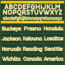 Load image into Gallery viewer, Custom Green White-Gold Authentic Baseball Jersey