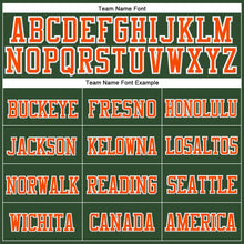 Load image into Gallery viewer, Custom Green Orange-White Stitched Cuffed Knit Hat