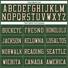 Load image into Gallery viewer, Custom Green Cream-Black Stitched Cuffed Knit Hat