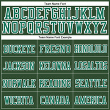 Load image into Gallery viewer, Custom Green Kelly Green-White Stitched Cuffed Knit Hat