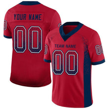 Load image into Gallery viewer, Custom Red Navy-White Mesh Drift Fashion Football Jersey