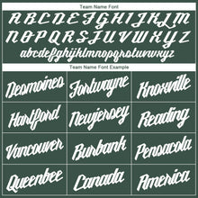 Load image into Gallery viewer, Custom Hunter Green White Round Neck Suit Basketball Jersey