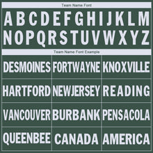 Load image into Gallery viewer, Custom Hunter Green White V-Neck Basketball Jersey