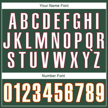 Load image into Gallery viewer, Custom Hunter Green White-Red Authentic Throwback Basketball Jersey