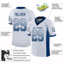 Load image into Gallery viewer, Custom White Royal Mesh Drift Fashion Football Jersey
