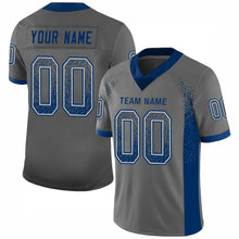 Load image into Gallery viewer, Custom Gray Royal-White Mesh Drift Fashion Football Jersey