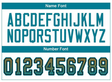 Load image into Gallery viewer, Custom Old Gold Teal-Black Mesh Drift Fashion Football Jersey