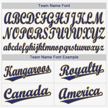 Load image into Gallery viewer, Custom White Old Gold-Royal Baseball Jersey