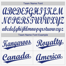 Load image into Gallery viewer, Custom White Royal Baseball Jersey