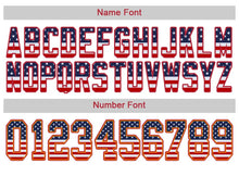 Load image into Gallery viewer, Custom White Scarlet-Gold USA Flag Fashion Football Jersey