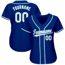 Load image into Gallery viewer, Custom Royal White-Light Blue Baseball Jersey