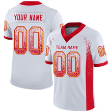 Load image into Gallery viewer, Custom White Scarlet-Gold Mesh Drift Fashion Football Jersey