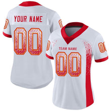 Load image into Gallery viewer, Custom White Scarlet-Gold Mesh Drift Fashion Football Jersey