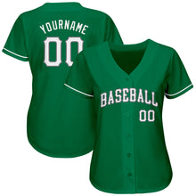 Load image into Gallery viewer, Custom Kelly Green White-Gray Authentic St. Patrick's Day Baseball Jersey