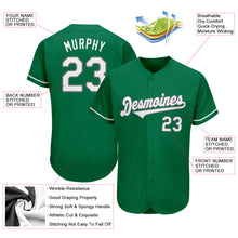 Load image into Gallery viewer, Custom Kelly Green White-Gray Authentic St. Patrick's Day Baseball Jersey