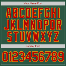 Load image into Gallery viewer, Custom Kelly Green Red-Gold Authentic Baseball Jersey
