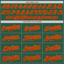 Load image into Gallery viewer, Custom Kelly Green Red-Gold Authentic Baseball Jersey