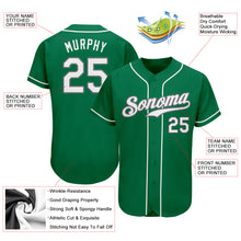 Load image into Gallery viewer, Custom Kelly Green White-Gray Authentic St. Patrick's Day Baseball Jersey