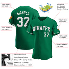 Load image into Gallery viewer, Custom Kelly Green White-Gray Authentic St. Patrick's Day Baseball Jersey