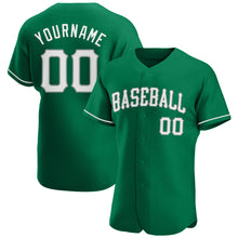 Load image into Gallery viewer, Custom Kelly Green White-Gray Authentic St. Patrick's Day Baseball Jersey