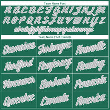 Load image into Gallery viewer, Custom Kelly Green White-Silver Gray Round Neck Rib-Knit Basketball Jersey