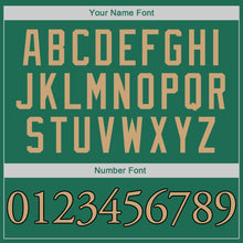 Load image into Gallery viewer, Custom Kelly Green Old Gold-Black Authentic Throwback Rib-Knit Baseball Jersey Shirt