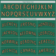 Load image into Gallery viewer, Custom Kelly Green Old Gold-Black Authentic Throwback Rib-Knit Baseball Jersey Shirt